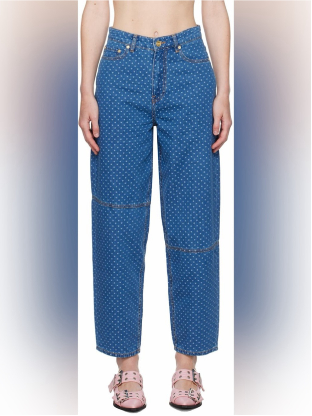 GANNI STARY BARREL JEANS SIZE 24